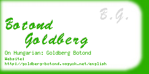 botond goldberg business card